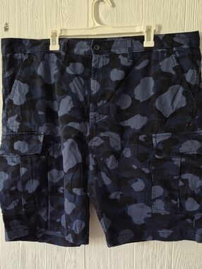Levi's Blue Camouflage Cargo Shorts - Navy & Medium Blue